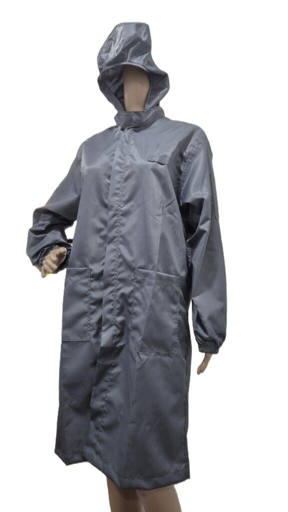 Esd Smock with hood Grey