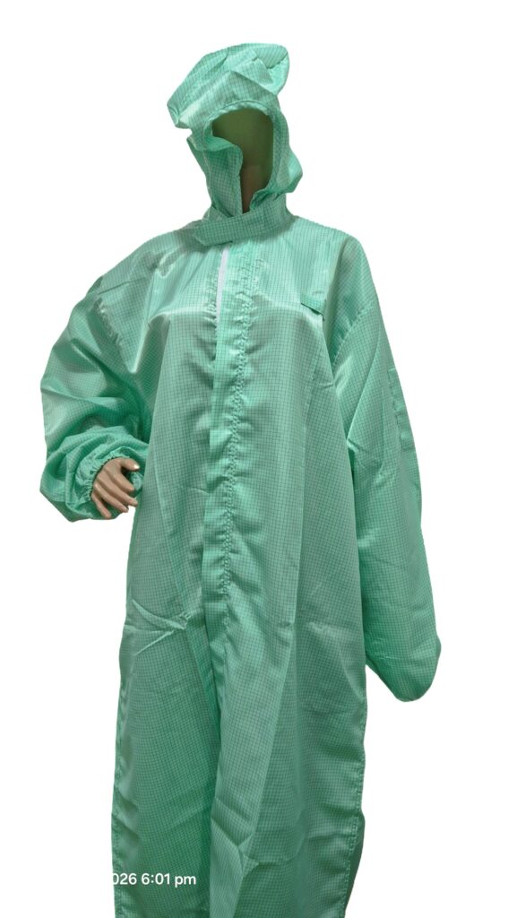 smock with hood attached apple green